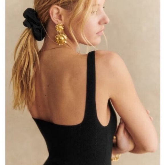 Sezane Judy Black Sleeveless Midi Dress - Picture 3 of 4